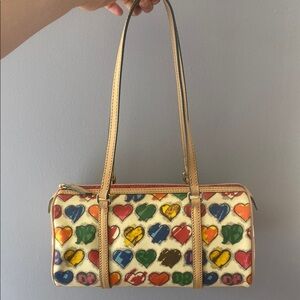 Vintage Dooney and Bourke Rainbow Heart Shoulder Bag